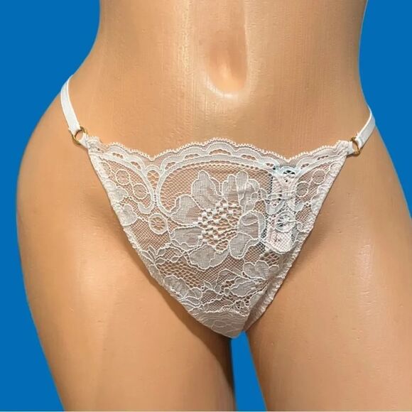Victoria's Secret Other - Victoria's Secret Very Sexy Cute V string panty Floral Lace Pink Medium